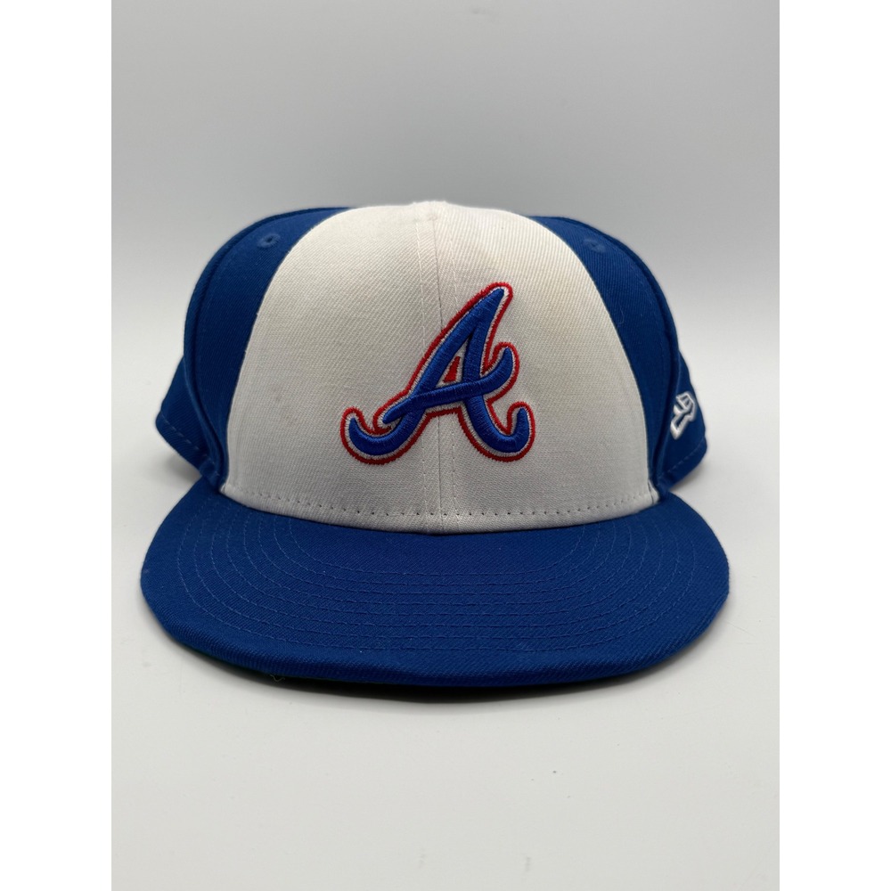 New Era Atlanta Braves Hat Mens 7 5/8 Blue Excellent Keep Swinging 59FIFTY MLB